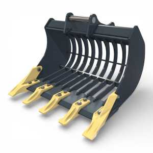 Cupa grilata miniexcavator S30 pentru separarea pamantului excavat