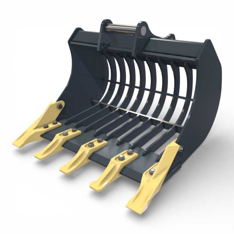 Cupa grilata miniexcavator S30 pentru separarea pamantului excavat