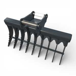 Grebla pentru miniexcavator CR15 destinata nivelarii si finisarii solului