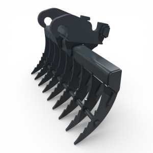 Grebla miniexcavator CW05 pentru curatarea santurilor si canalizarilor