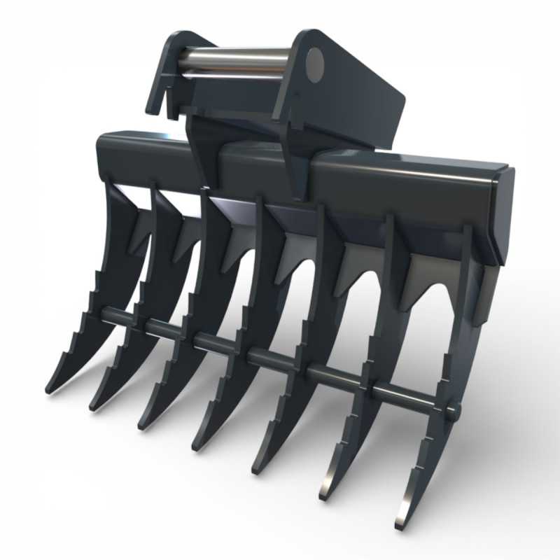 Grebla prindere MS01 Lehnhoff pentru miniexcavator fabricata din otel S355