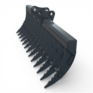 Grebla miniexcavator Takeuchi TB016 vedere frontala cu prindere bolt 3 cm