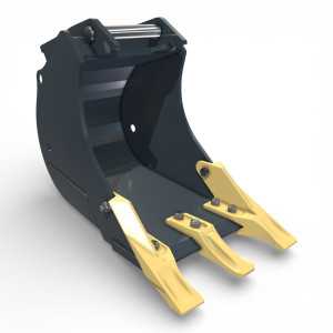 Cupa 30 cm miniexcavator cu prindere Cangini AR15 fabricata de Plasmacut Iasi