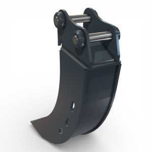 Cupa banana prindere Tefra pentru miniexcavator cu prindere rapida si lama Hardox